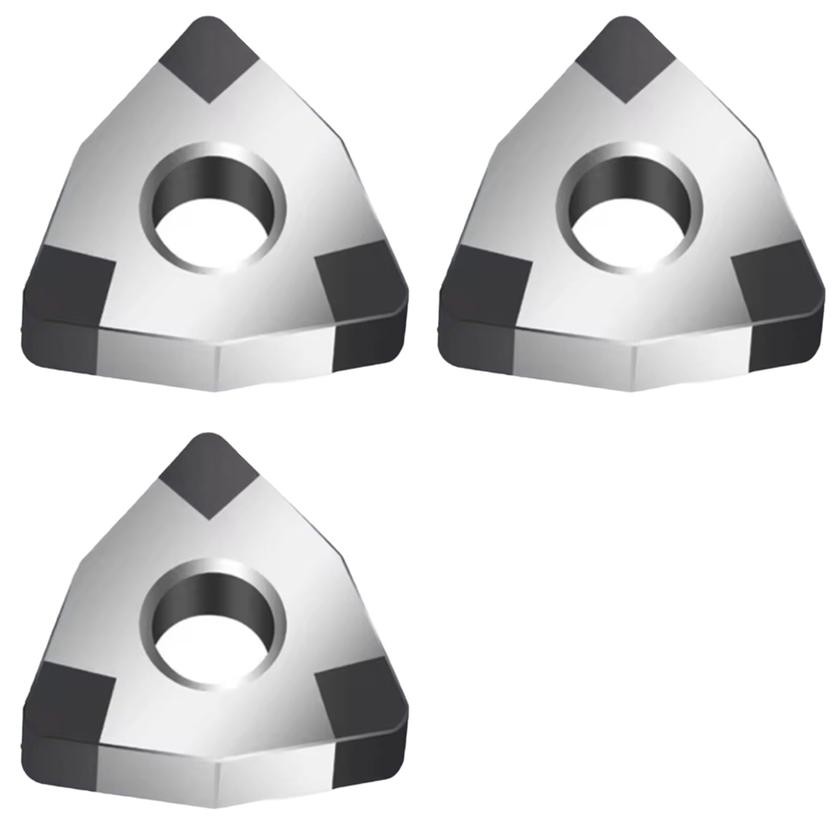 Herramienta de Torno CNC con Inserto de CBN TNGA para Corte de Acero y Fundición, 3 Pieza WNMG160408