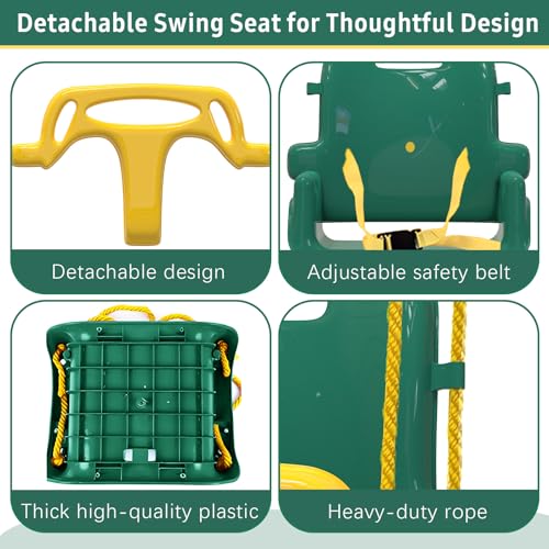 image for Yozoia Taleco Gear 2 in 1 Toddler Swing & Baby Jumper with 4 Sandbags 