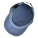 VOBOOM Washed Cotton Military Cadet Army Caps Unique Design Vintage Flat Top Hat (Navy)