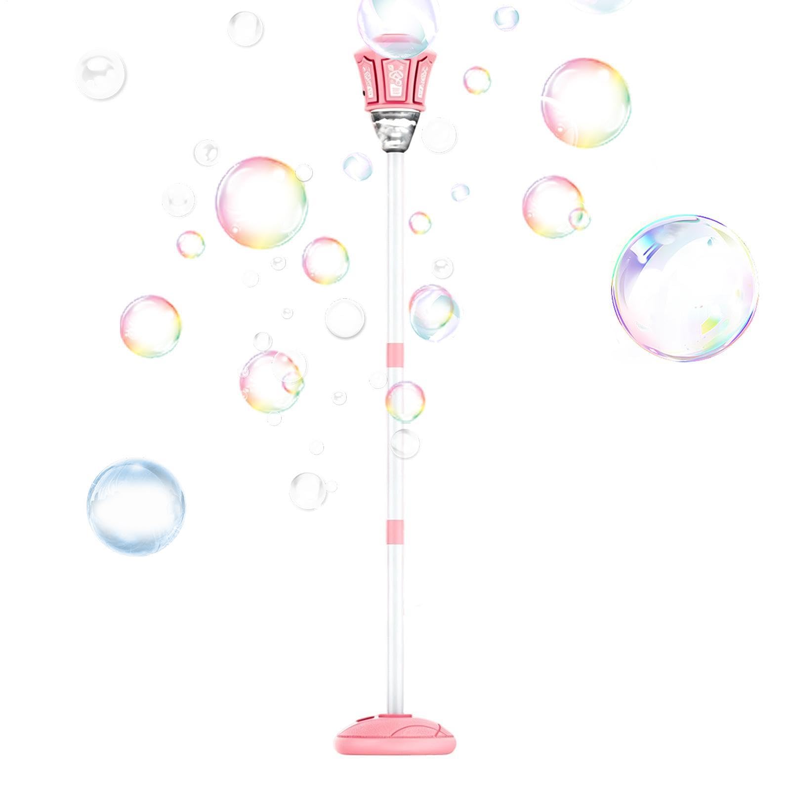 Máquina Sopladora de Burbujas Diseño de Farola Juegos al Aire Libre | Máquina De Burbujas Exterior Con Luz Y Música para Parque Infantil Celebración Vacacional Escolar Cumpleaños