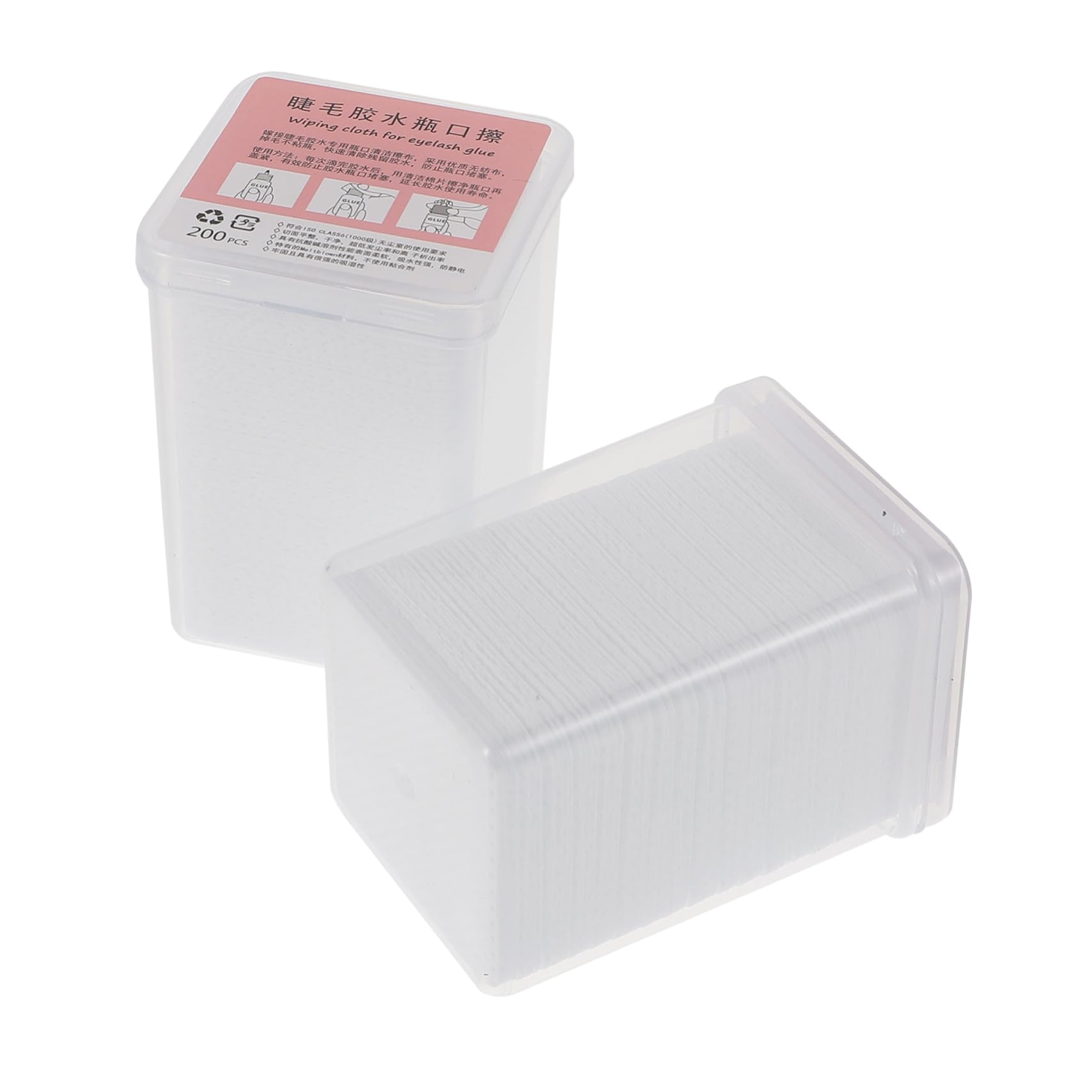 Beatifufu 2pcs Lash Extension Cleaning Pad Eyelash Cotton Pads Removal for Salon and Home Use