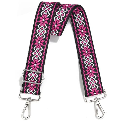 Image of Crossbody Straps for Purses Silver Hardware Purse Strap Wide Shoulder Strap Adjustable Replacement
