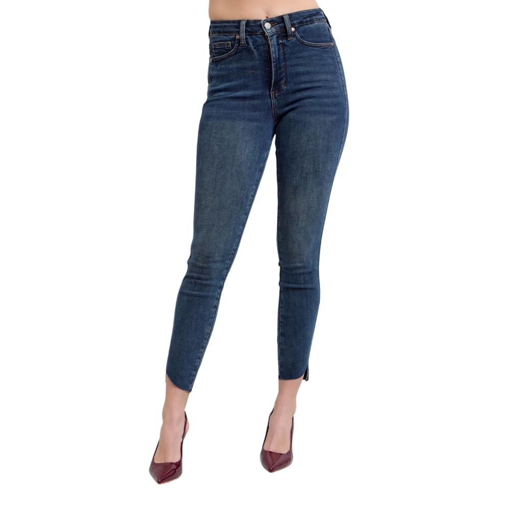 Judy Blue HW Tummy Control Step Hem Skinny Jeans - Ultimate