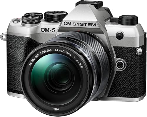OM SYSTEM OM-5 Mark II Cámara Micro Cuatro Tercios, Incl. Objetivo M.Zuiko Digital ED 14-150mm II, Sensor Live Mos de 20 MP, estabilización de Imagen de 5 Ejes, Sellado IP53 contra la Intemperie - imagen 4
