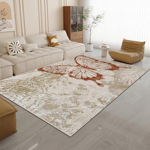 Moquette intérieur poils courts papillon 60x90cm tapis doux rétro moderne