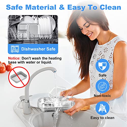 Rikdoken [60W Faster Heat] Electric Lunch Box For Car Truck Work Home, 12V 24V 110V Food Warmer With 1.5L Removable Stainless Steel Container, Leak-Proof Portable Lunch Heater With Bag, Spoon, Fork #TOP4