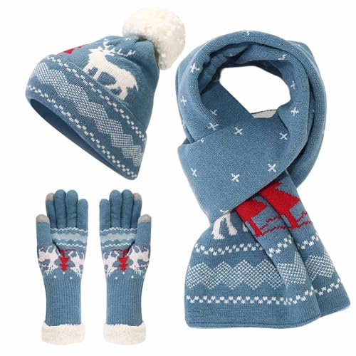 Cadeau homme écharpes tour de cou et bonnet tricoté d'hiver