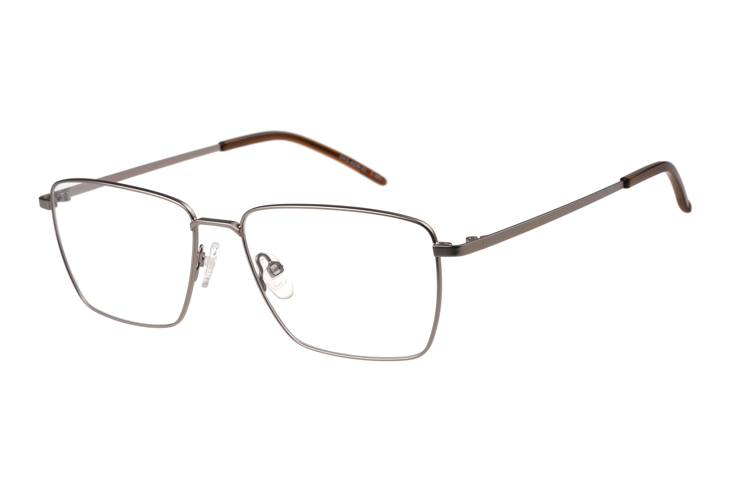 DAKOTA Brille mit Sehstärke für Herren optional mit Sonnenbrillentönung oder Blaulichtfilter, Quadratisch, gefertigt aus Metall (inklusive Brillenetui)