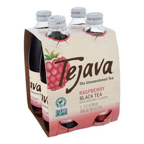 Snapklik.com : Raspberry Black Iced Tea, 4 Pack, 12oz Glass Bottles ...