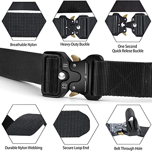 VANGULL Tactical Belt 1.5 Inch Belts Nylon Web Work Belt with Heavy Duty Buckle3