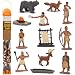Safari Ltd Powhatan Indians TOOB With 12 Historical Figurine Toys, Including a Camp Fire, Powhatan Woman Cooking, a Fox, Stretched Deer Hide, Bear,