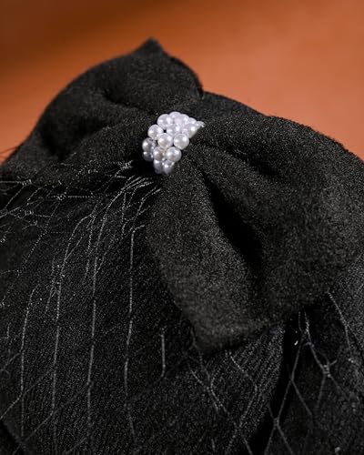 Zivyes Fascinators for Women Tea Party Hats 20s 50s Pillbox Hat Birdcage Veil for Funeral Janet Snakehole