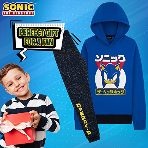 Sonic The Hedgehog Boys Tracksuit, Hoodie and Joggers Set for Kids 4-12 Years - Activewear Lounge Wear Sonic Gifts4