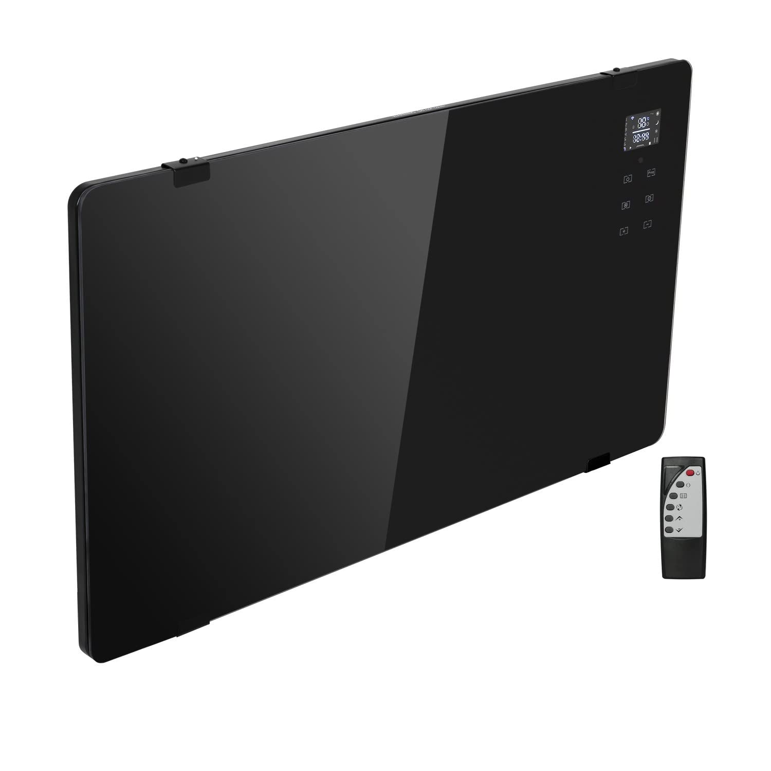 electriQ 2000W Black Designer Glass Heater Wall Mountable Low Energy with  Smart WiFi Alexa - Ultra Slim only 8cm Bathroom Safe IP24 : Amazon.co.uk:  DIY u0026 Tools