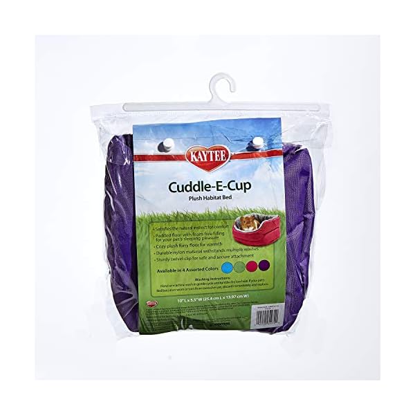 Kaytee super sleeper cuddle-e-cup bed for pet guinea pigs, rats, chinchillas and other small animals