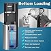 Euhomy Bottom Loading Water Cooler Dispenser, Self Cleaning Stainless Steel Water Cooler for Home, Office, Living Room, 3 or 5 Gallon Bottle, 3 Temperature Settings, Black