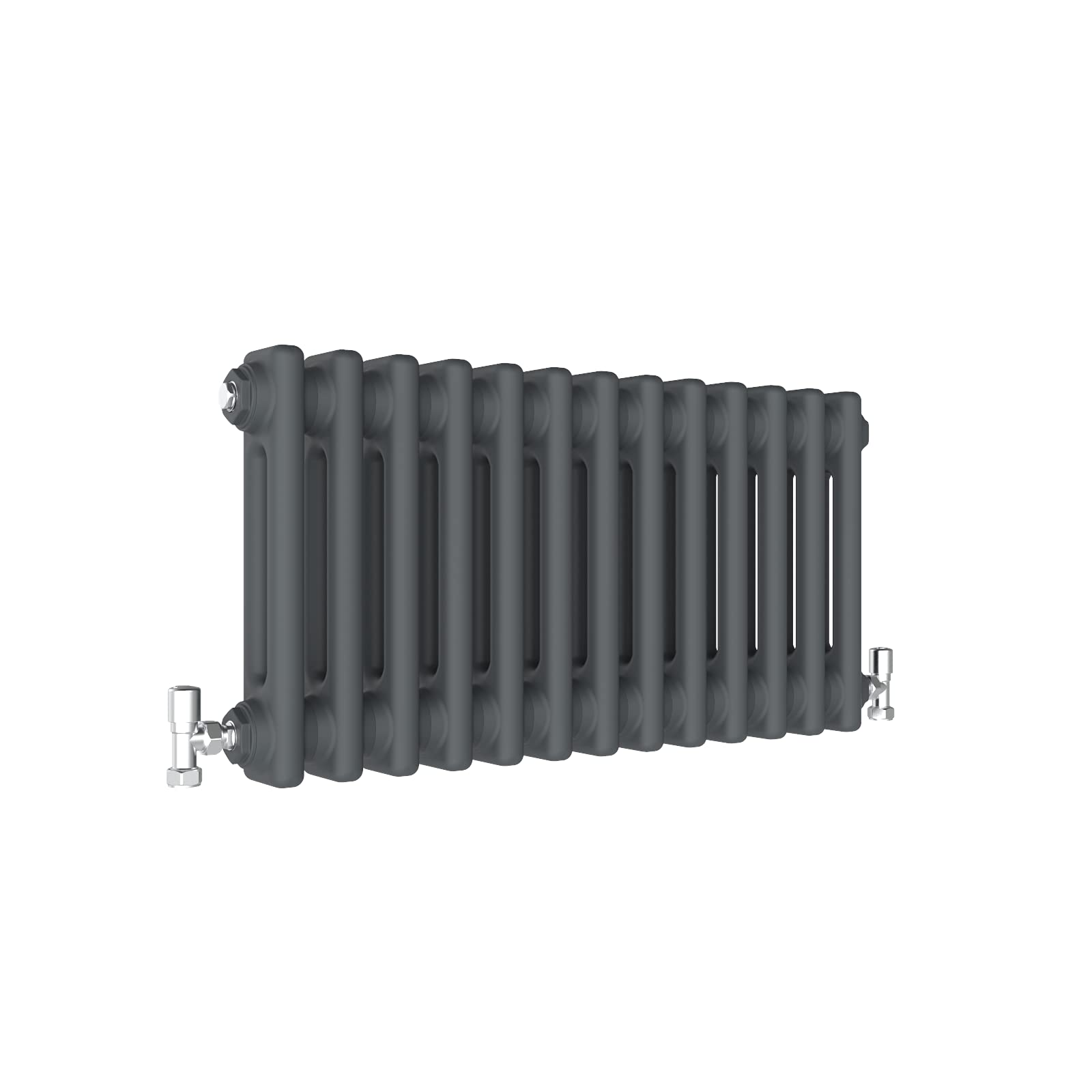 Traditional 2 Column Central Heating Radiator Horizontal Rads Cast Iron Style Anthracite 300x605mm