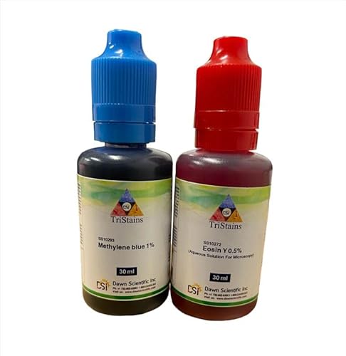 Eosin Y 0.5% (W/V) & Methylene Blue 1% (W/V) Aqueous Solution 30 Ml Each #TOP28