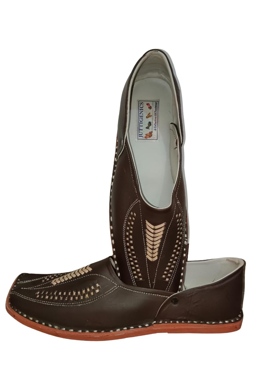 Juttigenics Presnet Mens Ethnic Embroidery Juttis and Mojaris for Wedding|Party|Occasions|Fashion|Outdoor|Indoor|Lightweight|Shoes with TPR Sole JS-1 (Tan, UK Footwear Size System, Adult, Men, Numeric, Medium, 11) (B0DFY7FPRK) Amazon Price History, Amazon Price Tracker