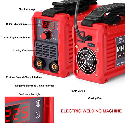 yeacher 20-225A MMA-225 Máquina de Solda Elétrica Doméstica Mini Inversor Portátil 220V IGBT Digital