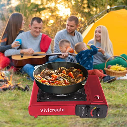 image for Vivicreate 8500 BTU Portable Butane Gas Stove for Camping Cooking Outd