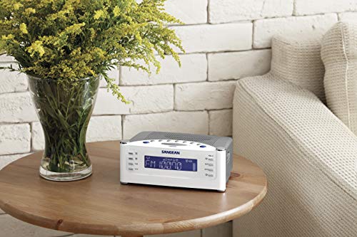 Sangean Rcr-22 Atomic Clock With Fm-Rds / Am / Aux-In Digital Tuning Clock Radio, Silver, One Size #TOP2