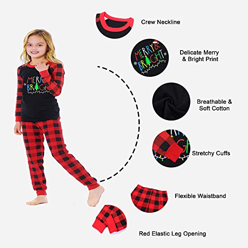 Benaive Matching Family Christmas Pajamas Set Holiday Pjs for Women Men Sleepwear (Multicolor, Merry & Bright, Men-Small) — view 5