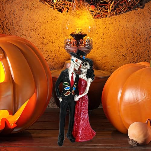 Statue de crânes d'Halloween résistante à l'eau pour embellir un étang de cour - 7