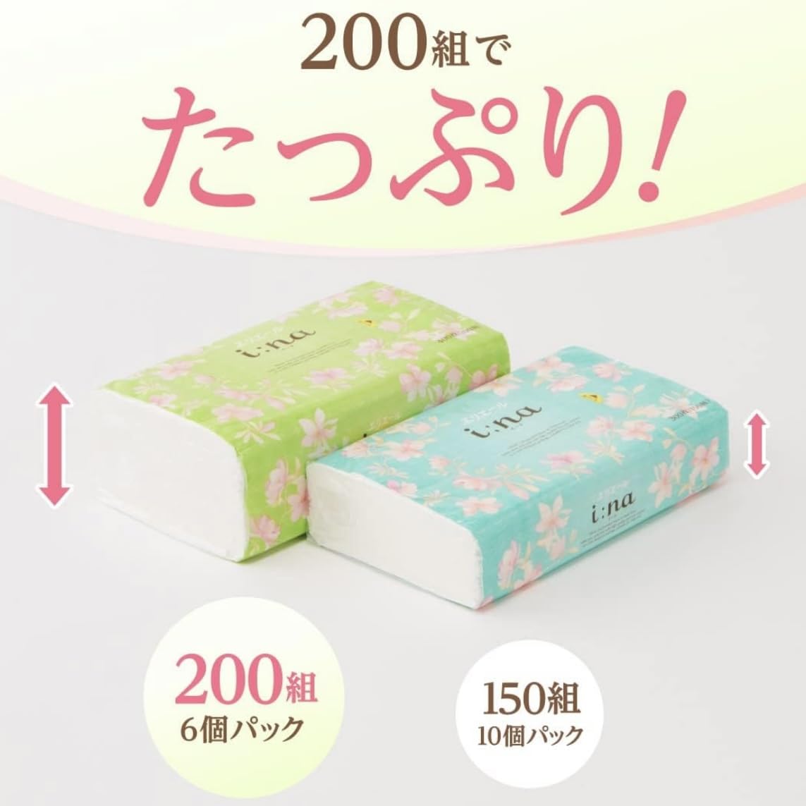 Amazon.co.jp: イーナ ティシュー ソフトパック 200枚入り 6