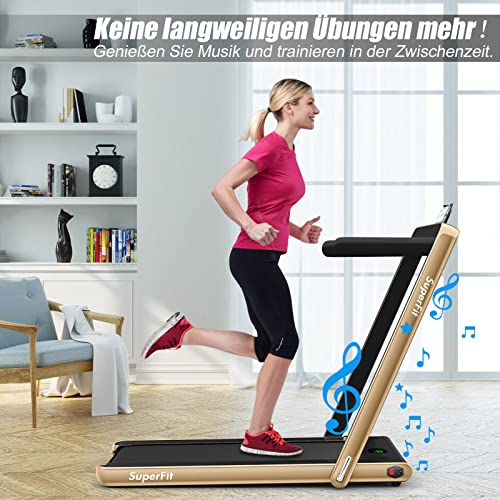 COSTWAY 2 in 1 Walking Pad & Laufband | App-kontrolliert | Bluetooth | LED Display | 1-12km/h | bis 120kg belastbar… – Bild 4
