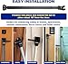 BRINKS Door Security Bar - Adjustable Brinks Door Security Bar for Travel, School, Dorm and Home - Door Jammer for Hinged Doors and Sliding Door Security – Black - 2 Pack