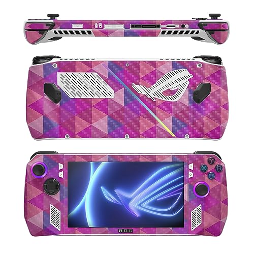 Image of MightySkins Carbon Fiber Skin Compatible with Asus ROG Ally - Pink Kaleidoscope | Protective, Durable Textured Carbon Fiber Finish | Easy to Apply