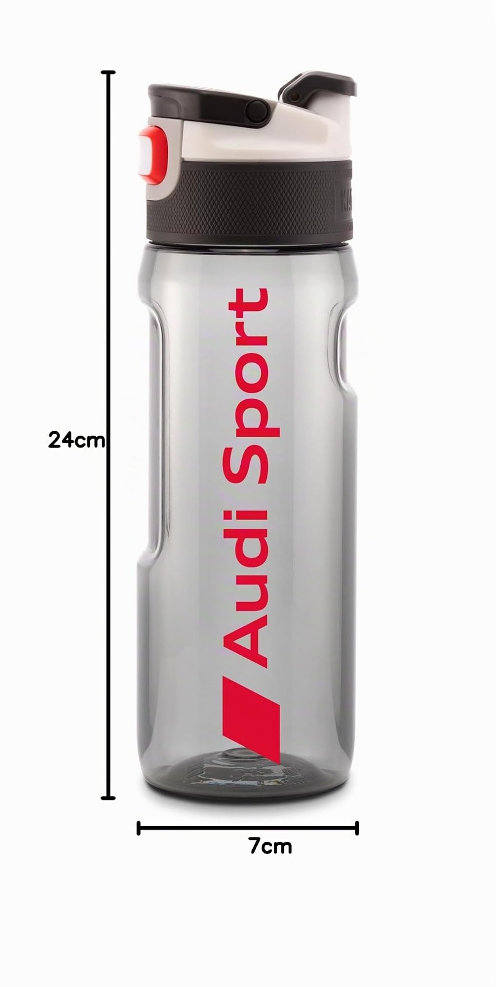 Audi 3292500300 Trinkflasche Wasserflasche Flasche, 750 ml, schwarz, mit rotem Audi Sport Schriftzug