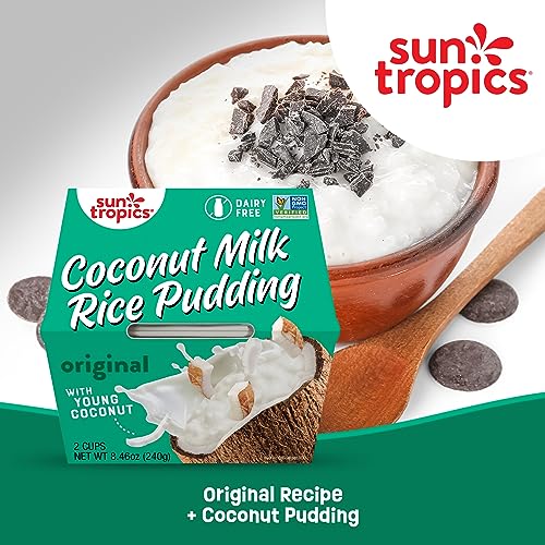 image for Sun Tropics Coconut Milk Rice Pudding Snack, Original | Vegan Pudding,