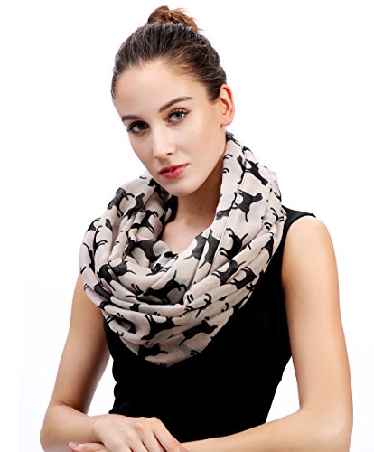 Lina & Lily Labrador Dog Print Women's Infinity Scarf Lightweight, Gift for Dog Lover2