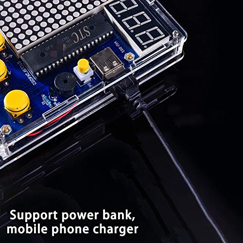 Doneioe Kit de Jogo DIY Retrô Clássico Kit de Solda Eletrônica Tetris Snake Avião Corrida com Caixa
