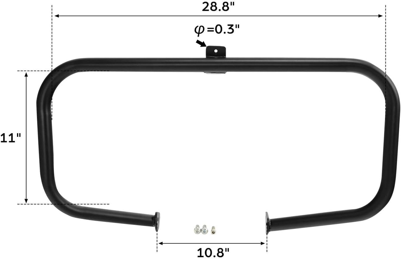 Engine Guard Highway Crash Bar Fits Fltr Flht Black,Fit Testing