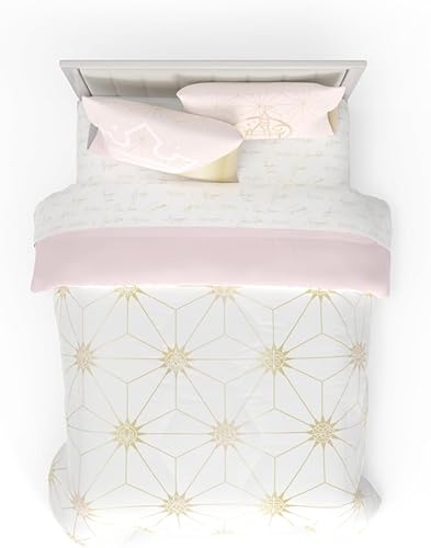 Franco Collectibles Disney Princess Bedding - Juego de sábanas y edredón súper suave y acogedor, tamaño matrimonial, (producto 100% oficial con
