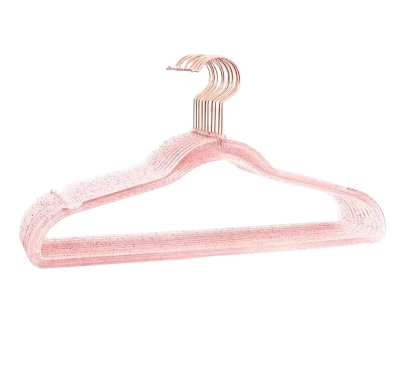 10 Uds Percha De Ropa Antideslizante Ahorro De Espacio Resistente Fuerte Soporte De Carga Percha para Pantalones para El Hogar Dormitorio para Sudadera(Pink)