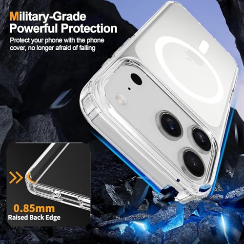 Image of QsmQam Compatible with iPhone 17 Pro Back Case Cover | Ultra Hybrid | Compatible with MagSafe| Military-Grade Protection| Transparent Back Case - (Polycarbonate|Clear)