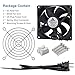 GDSTIME 90mm EC Axial Cooling Fan 92mm x 25mm AC 110V 115V 120V 220V 240V Dual Ball Bearing Small Brushless Exhaust Fan AC Powered Cord with ON/Off Switch