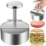 【Einfache Entnahme und Reinigung】 Die antihaftbeschichtete Oberfläche der Burger Pattie Presse löst fertige Patties mühelos und hinterlässt kein Hackfleisch. Überzeugen Sie Ihre Gäste mit selbstgemachten Burger-Patties in perfekter Form! Reinigen Sie die Presse einfach von Hand oder sicher in der Spülmaschine.