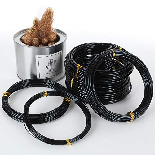 Laniakea 5 Rolls Bonsai Wires, 5 Sizes - 1.0 Mm, 1.5 Mm, 2.0 Mm, 2.5 Mm, 3.0 Mm Anodized Aluminum Bonsai Training Wire With Bonsai Wire Cutter (Total 164 Feet) #TOP6