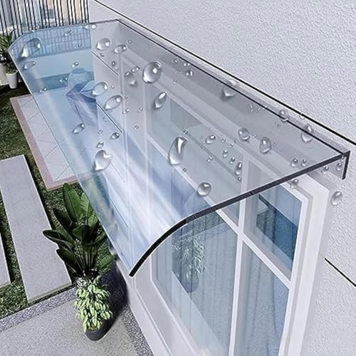 Auvent de porte extérieur anti-UV abri de pluie robuste en polycarbonate