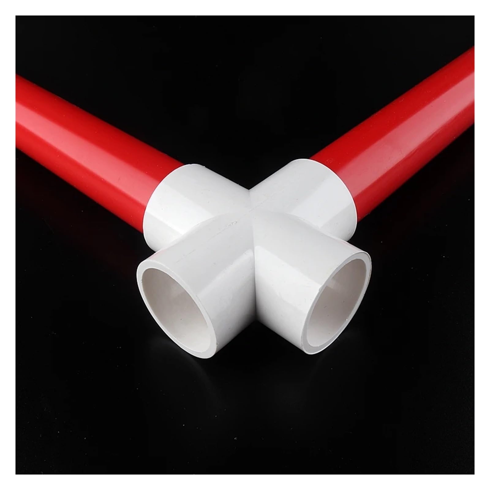 Raccordo a croce a 4 vie da 63/75/90/110/160 mm Raccordo/tubi in PVC/irrigazione, giunto rapido a 4 vie di grandi dimensioni(160mm inner dia)