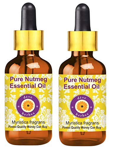 Huile essentielle de Noix de muscade contre le stress et la fatigue flacons compte-gouttes