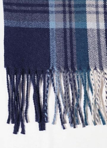 Classic-Plaid Wniter-Scarf for Women Men Soft Warm Cold Weather Scarves with Tassels(15'' X 79'')3