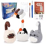 Cadeau fait à la main : vous pouvez offrir des articles en crochet faits à la main à vos amis et votre famille ou offrir ce kit de démarrage au crochet à des amis qui aiment le travail manuel avec le crochet. C'est le cadeau parfait pour les anniversaires, Noël, le Nouvel An, la Saint-Valentin ou d'autres célébrations