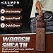 Golden Bird Parang Machete Knife - 9.5 Inch Heavy Duty Machete for Cutting Trees,Bushcraft,Survival,Outdoor Hunting and Camping - Full Tang with Wooden Sheath - Yard Work Tool, for Men