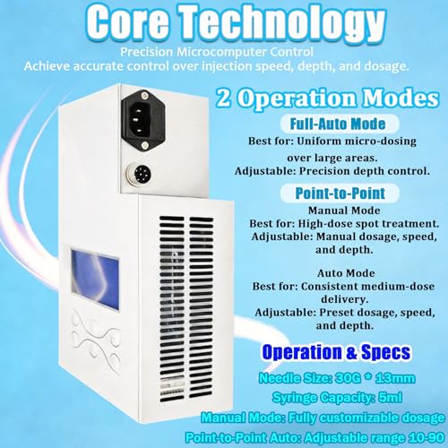 Injecteur de mésothérapie professionnel double mode contre le teint terne